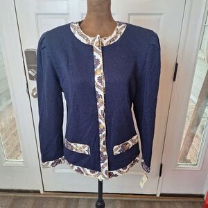 Vintage NWT Jeffrey and Dara Petite Women's Size 9/10 Black Blazer Jacket